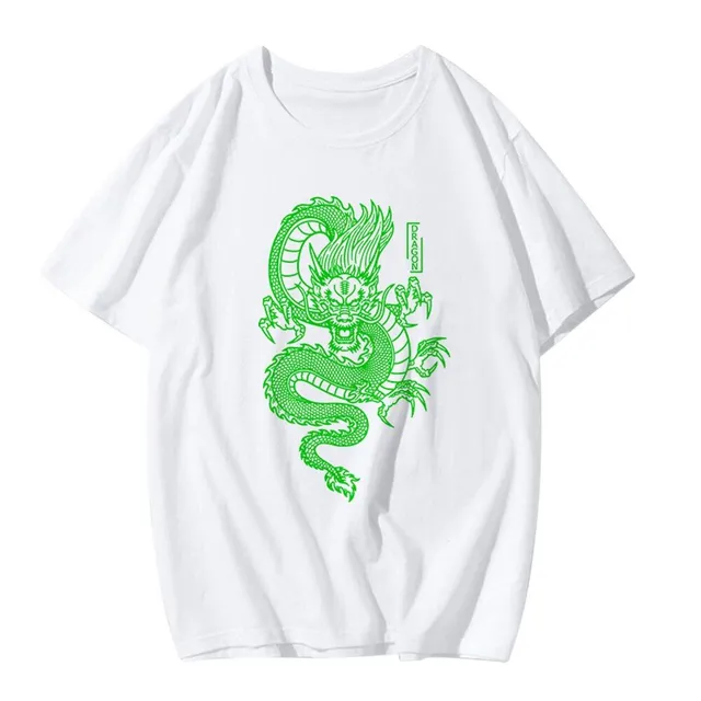 Tricou elegant pentru femei cu imprimeu Dragon