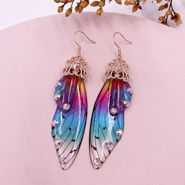 Women's dangle earrings wings Jeanice