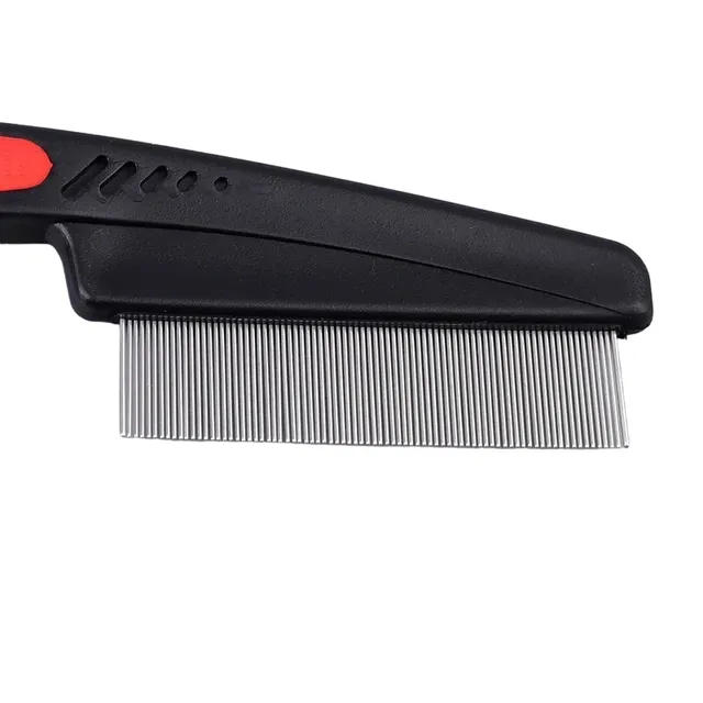 Stainless steel flea comb for pets Coat for lice with handle Coat for dog and cat care Comb for flea and egg comb 18 x 4.5 cm