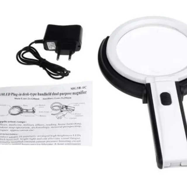 BST Magnifying table magnifying magnifying glass with 12LED lights