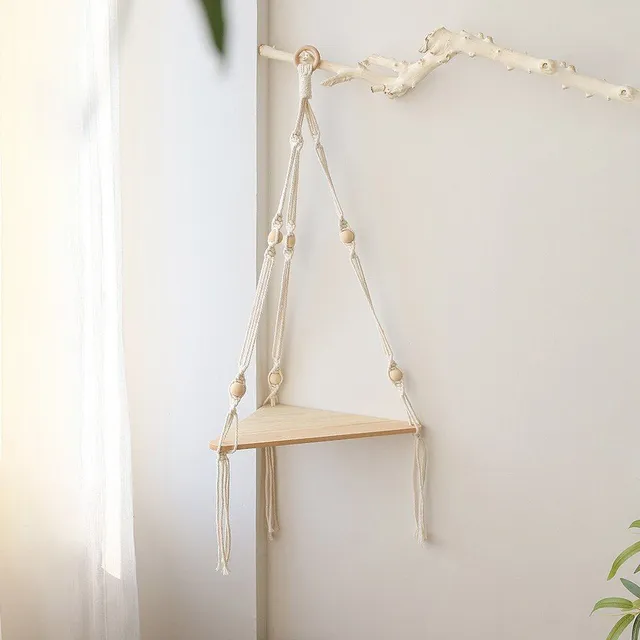 Fashion hanging wooden shelf