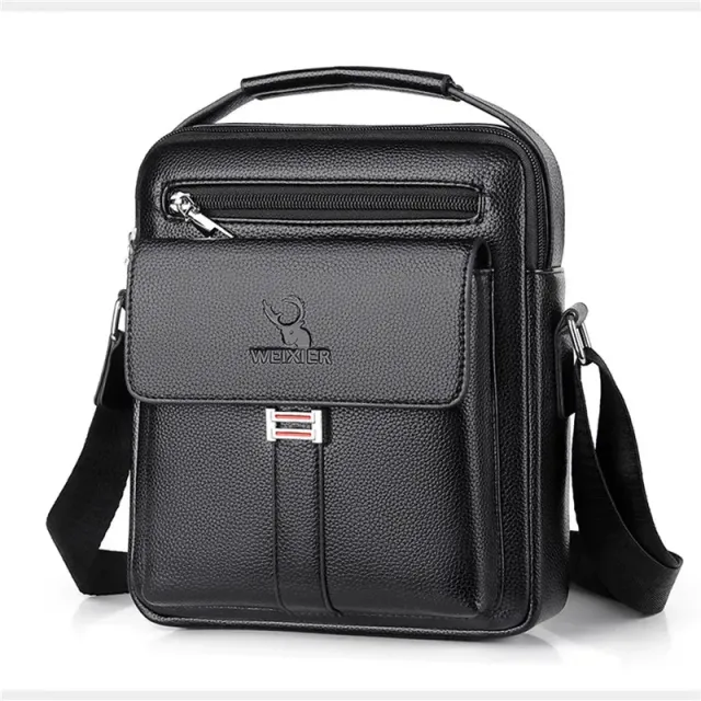 Male leather crossbody bag Messenger - vintage, waterproof, large capacity © For men