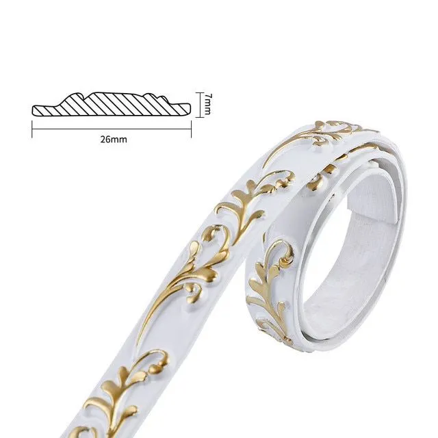 Luxury adhesive decorative tape for wall edging - several variants Seraphinus