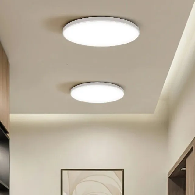 Lumină de tavan LED subțire rotundă 40 W alb cald - Lustru modern îngust, rezistent la apă IP65, panou LED rotund 40 x 4,5 cm