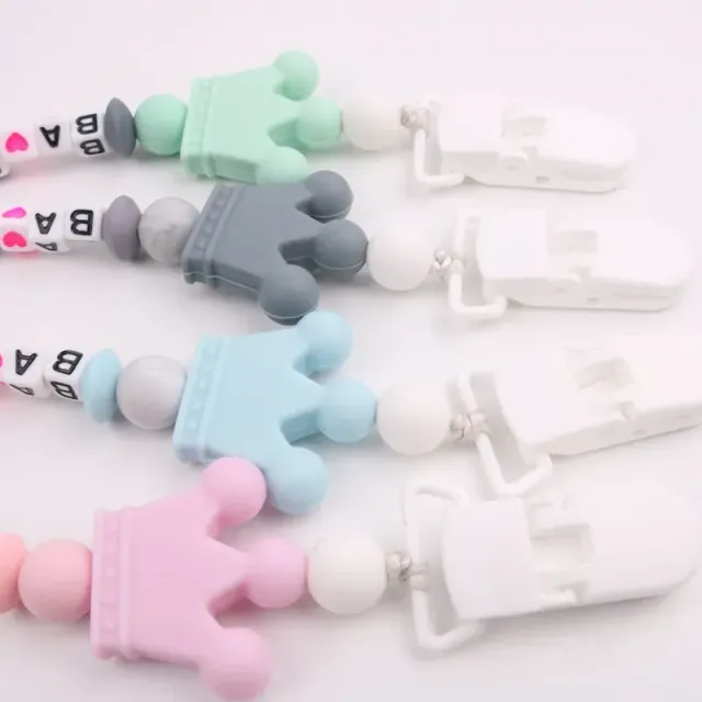Pacifier holders for newborns with a food silicone chain