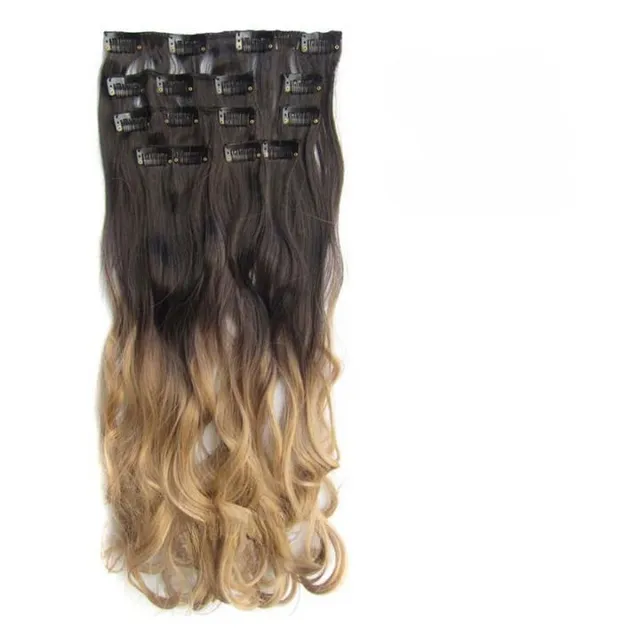 Clip in set STANDARD wavy - shade ombré