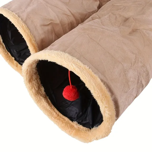 Felt folding tunnel for cats 2/3/4 ways - cozy and fun