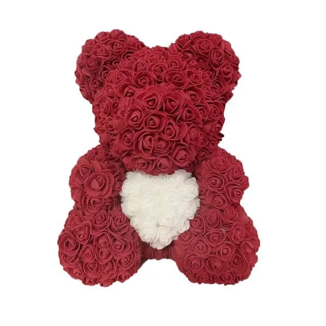 Gift teddy bear full of roses - more variants