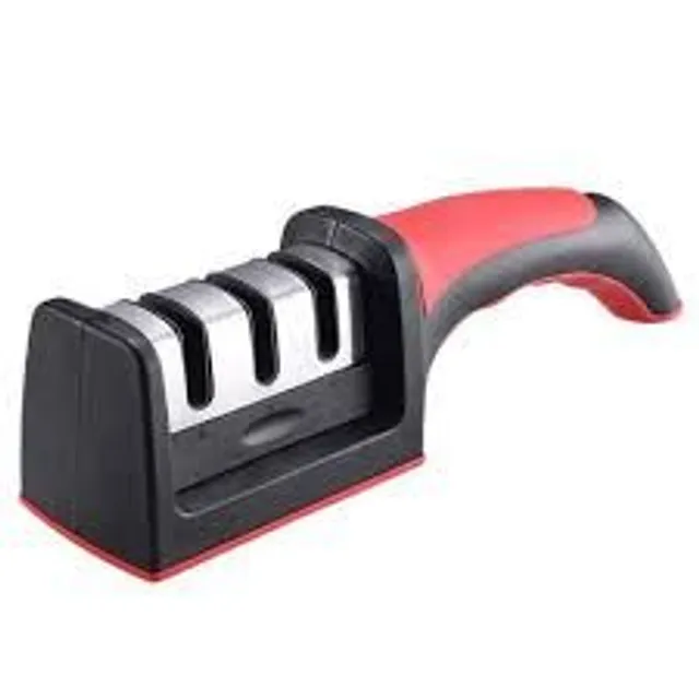 Stainless steel hand scissor sharpener with 3 degrees