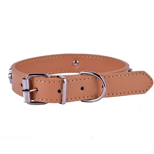 Luxury trendy popular collar with reflective tape made of artificial leather - different colors