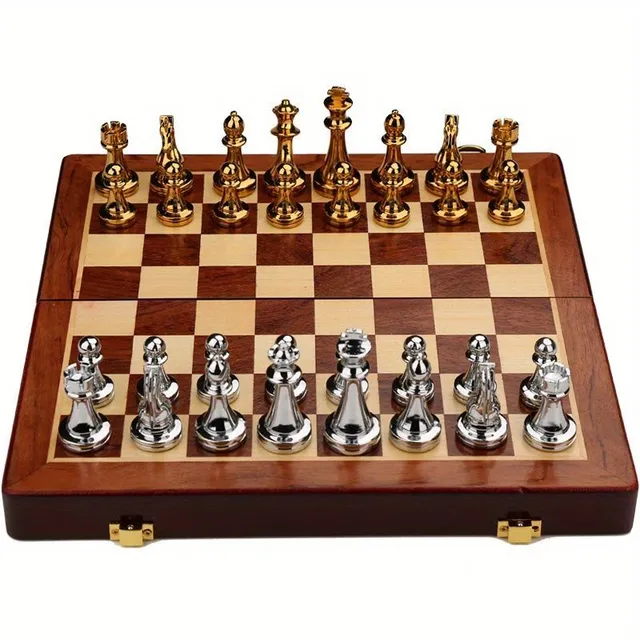 Chess set from Premium Massive Wood with Dear figures from Cink alloys