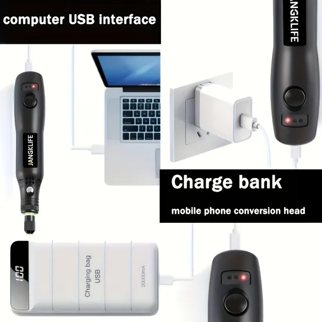 Wireless Rotary Tool with Rechargeable Rydle Pen and Battery - Electric and Adjustable Carving Pen