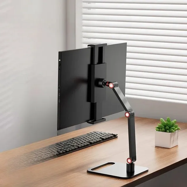 Portable table holder for monitor - universal stand for office desk