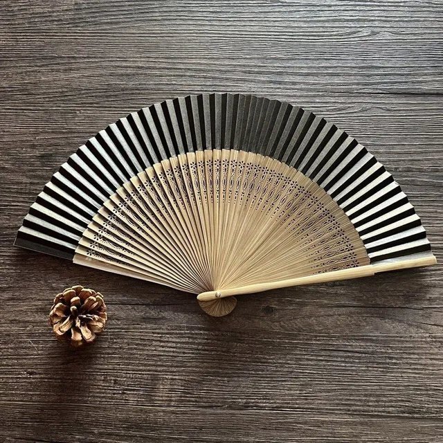 Popular stylish bamboo minimalist Japanese folding fan - more variants