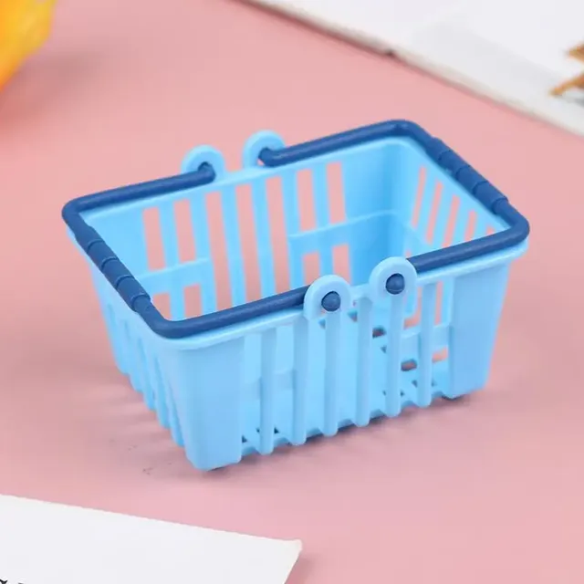 Coș de cumpărături mini pentru copii pentru jucării de păpuși - variantă de mână și cu roți