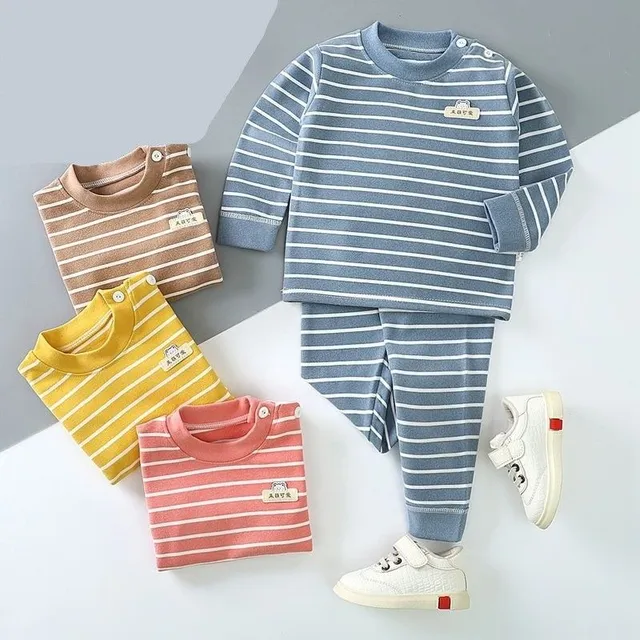 Baby striped sweatpants set dark Maribel