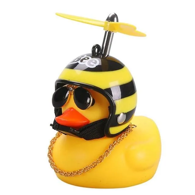 Decorative duck with car propeller