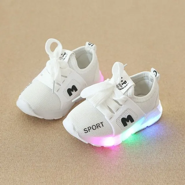 Children's LED light-up shoes in different colours