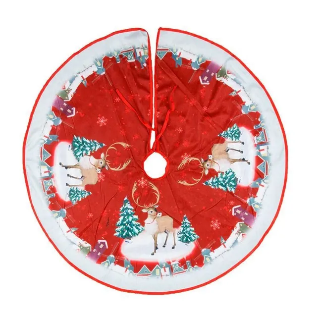 Christmas decorative tablecloth under Christmas tree