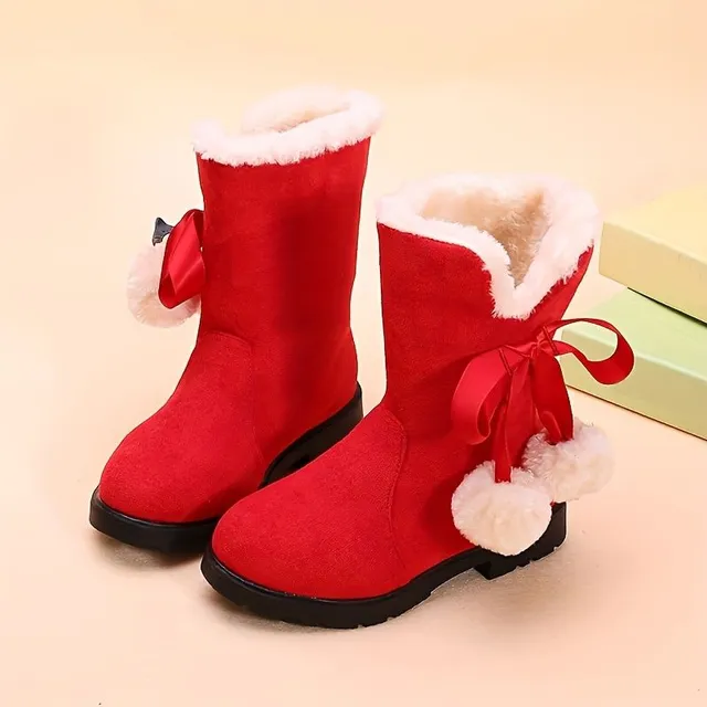 Bottes d'hiver pour filles mignonnes et confortables - douces, chaudes avec doublure en polaire