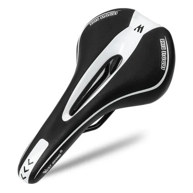 Comfortable bike saddle b-style-white-black