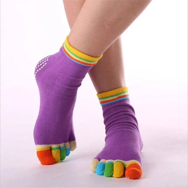 Women's anti-slip toe socks - coloured