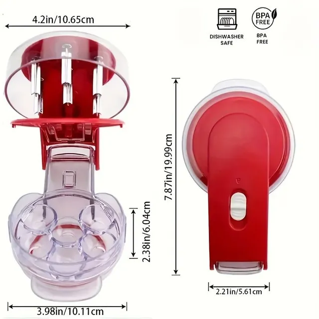 Dénoyauteur de cerises et jujubes à pression facile - 6 trous pour retirer facilement les noyaux des fraises, olives, prunes et baies