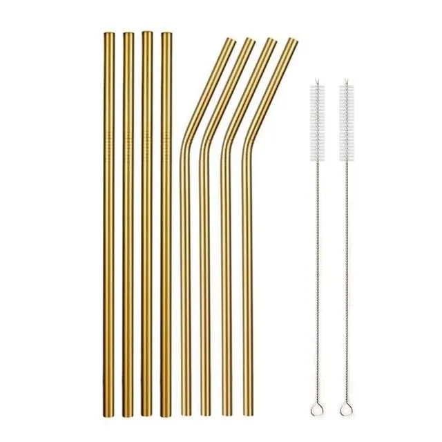 Set of metal straws 8pcs- more colours