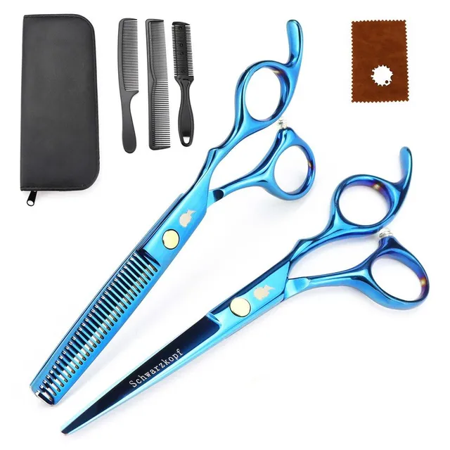 Professional set of high quality barbers' scissors