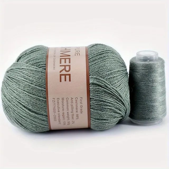 Beautiful 98% cashmere yarn for hand knitting and crochet - soft and suitable for machines - ball for scarves, sweaters and more