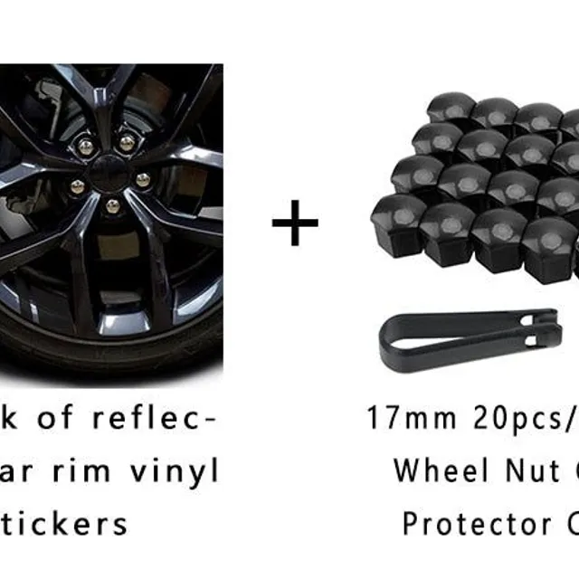 Love615---19/17mm 20pcs/car wheel nut cover set