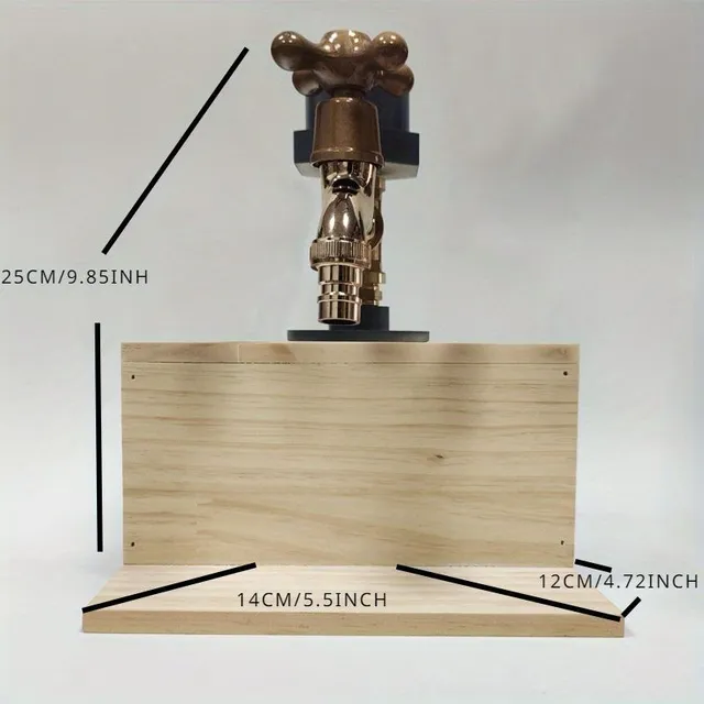 Distribuitor rustic de lemn pentru vin/licori cu 1/2/3 robinete, lucrat manual - accesoriu elegant pentru bar și bucătărie