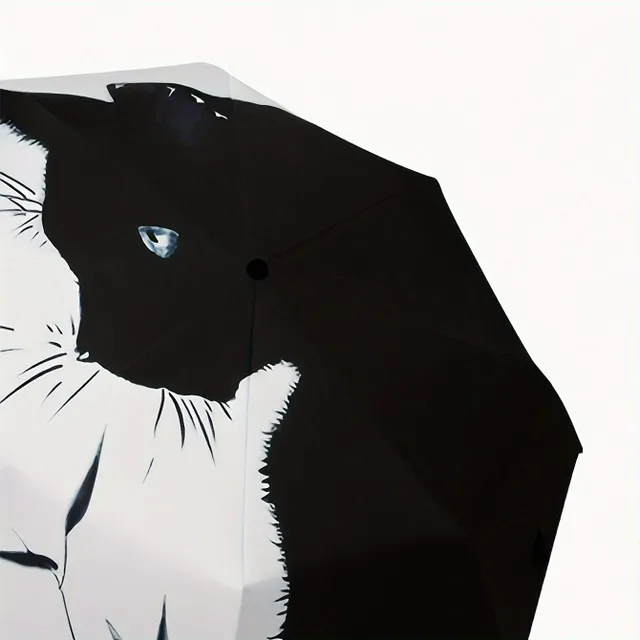 Practical umbrella with cat pattern - stylish and functional supplement