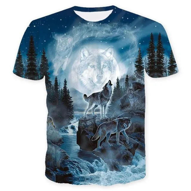 Tricou modern 3D pentru bărbați Animal