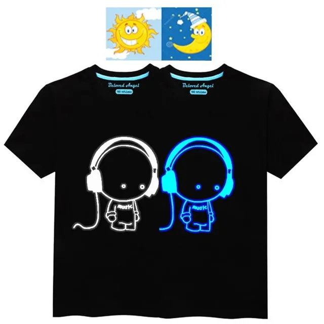Tricou pentru copii cu imprimare 3D luminoasă