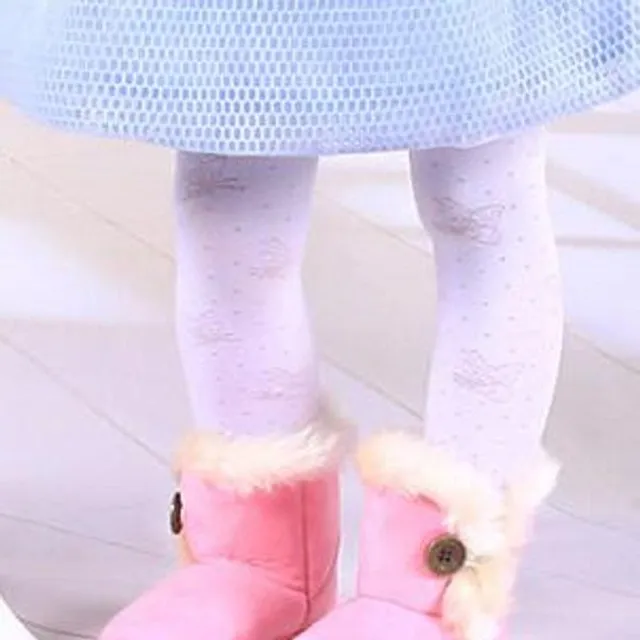 Girls winter roller with fur coat