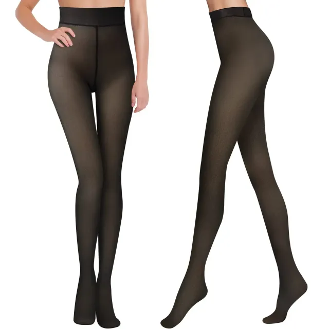 Tampered tights, opaque high waisted thermal elastic leggings, women's stockings and pantyhose