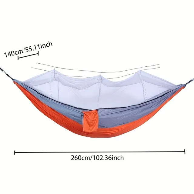 Anti-cottage double hammock with mosquito net for outdoor camping and home use