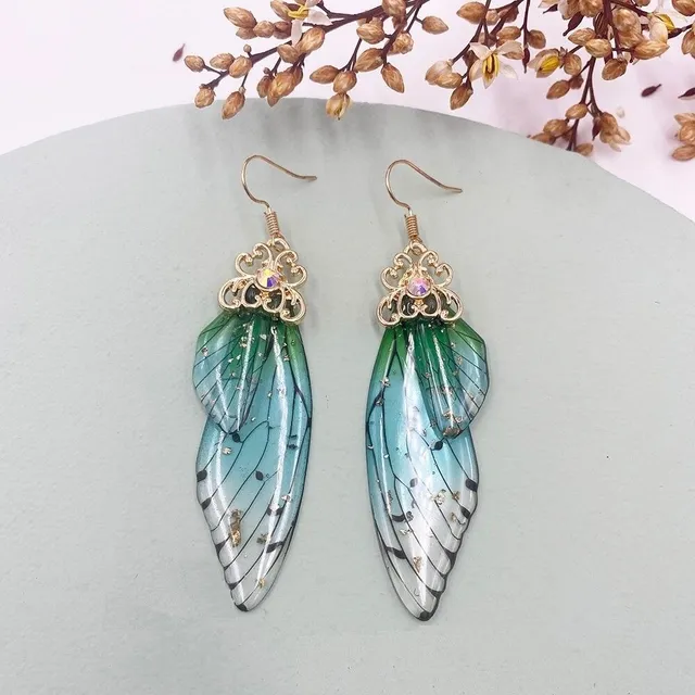 Women's dangle earrings wings Jeanice