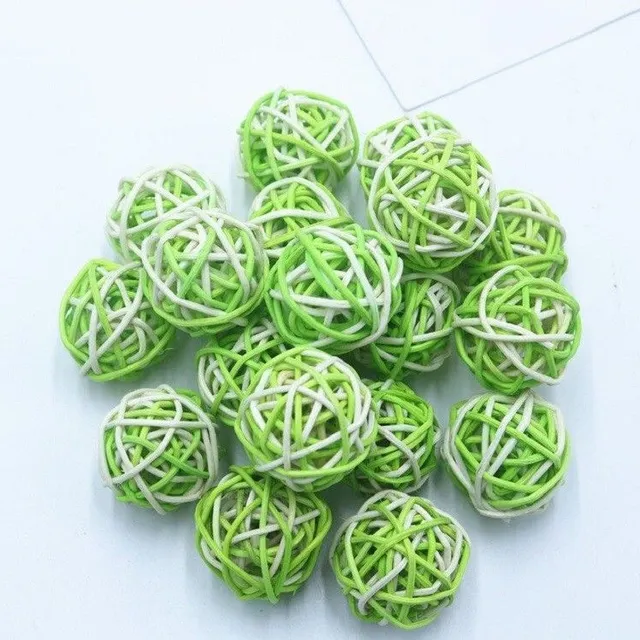 Decorative rattan balls 10 pcs