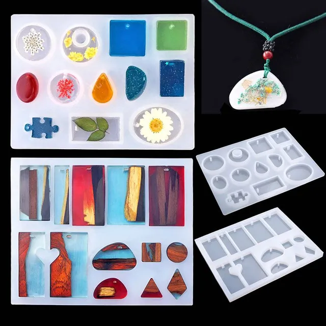 Set for the manufacture of jewelry made from resin