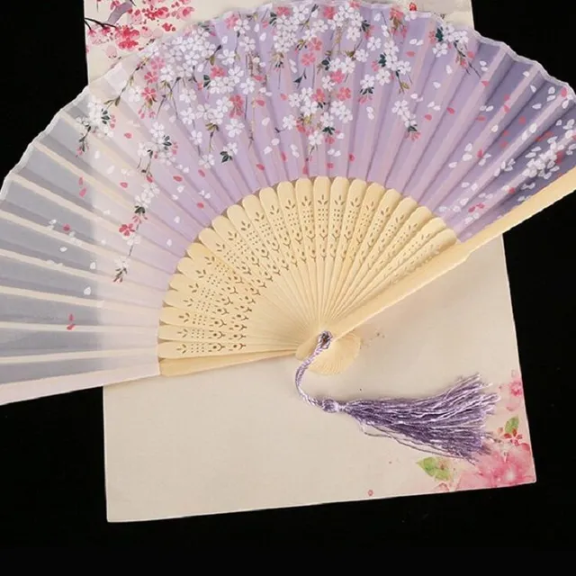 Japanese fan with floral motif