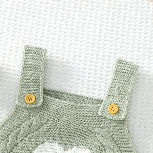 Pletené body pro kojenecké chlapce s láskyplným žakárovým vzorem - Jemné a pohodlné