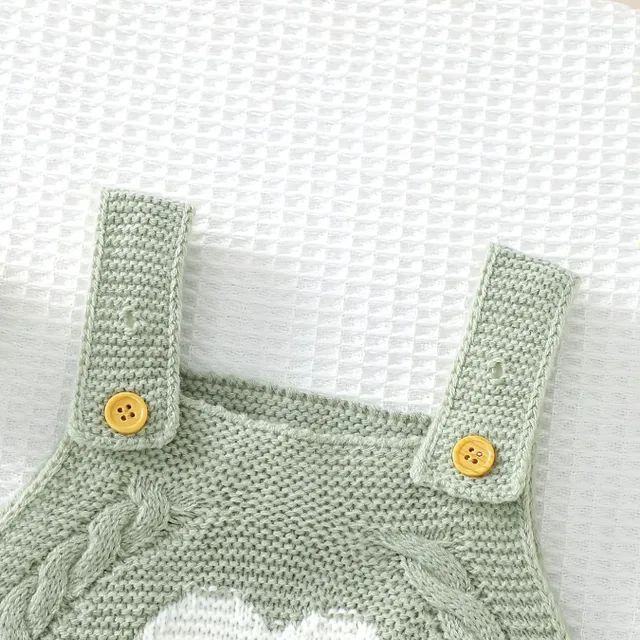 Knitted points for infant boys with a loving jacquard pattern - Soft and comfortable