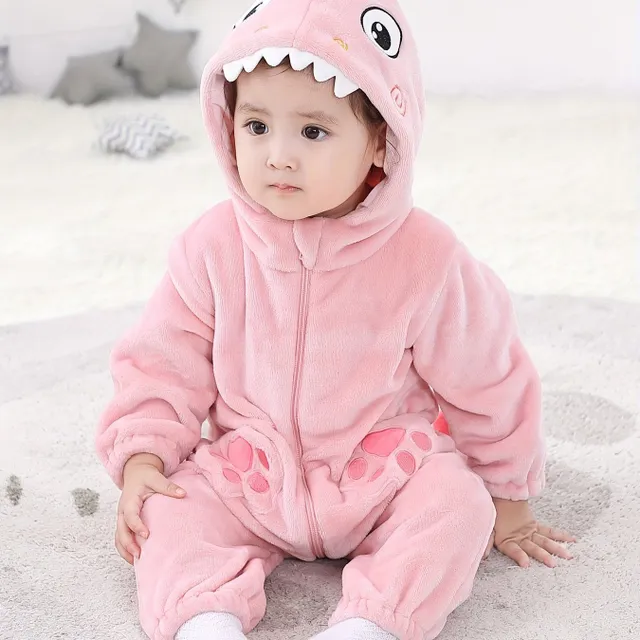 Cute Dino-Hero: Long Sleeve With Hood and Dinosaur Motive For Squirts