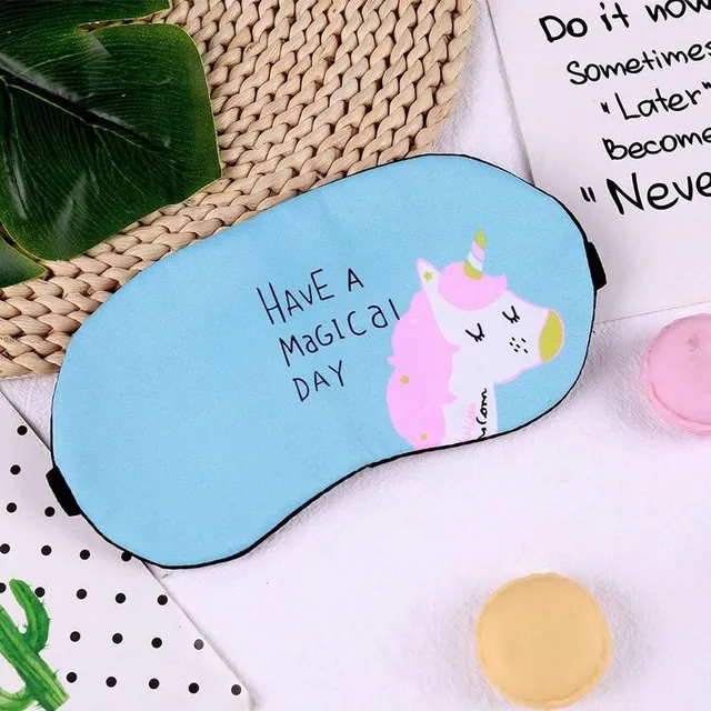 A mask for sleeping with a unicorn