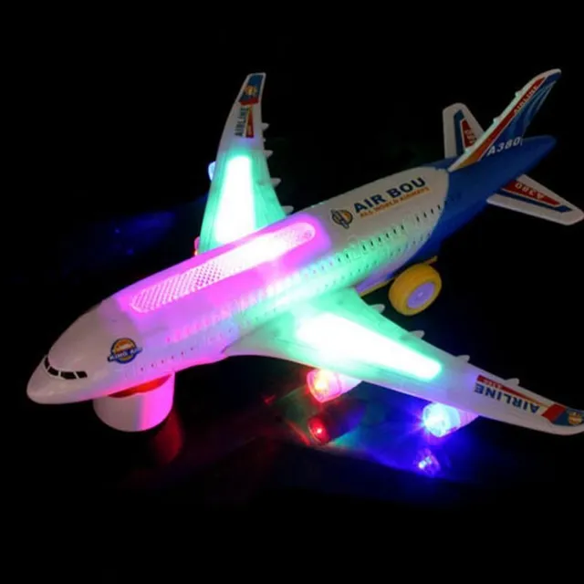 Battery-powered light-up airplane