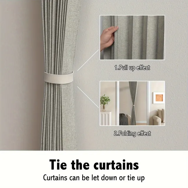 Magnetic thermal insulated folding door curtains and privacy screen - easy to install, wind resistant