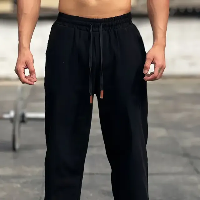 Comfortable men's sweatpants made of cotton, free cut, suitable for outdoor activities