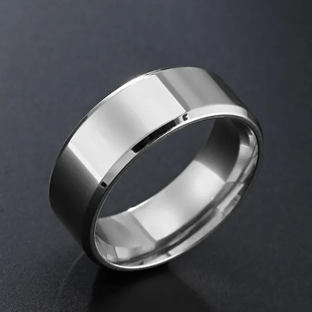 Men's elegant ring - fine pattern